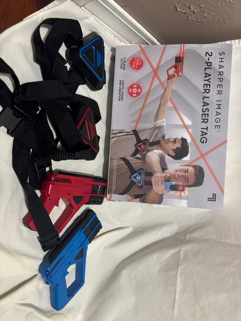 Sharper Image Red & Blue 2-Player Laser Tag Set -Barely used